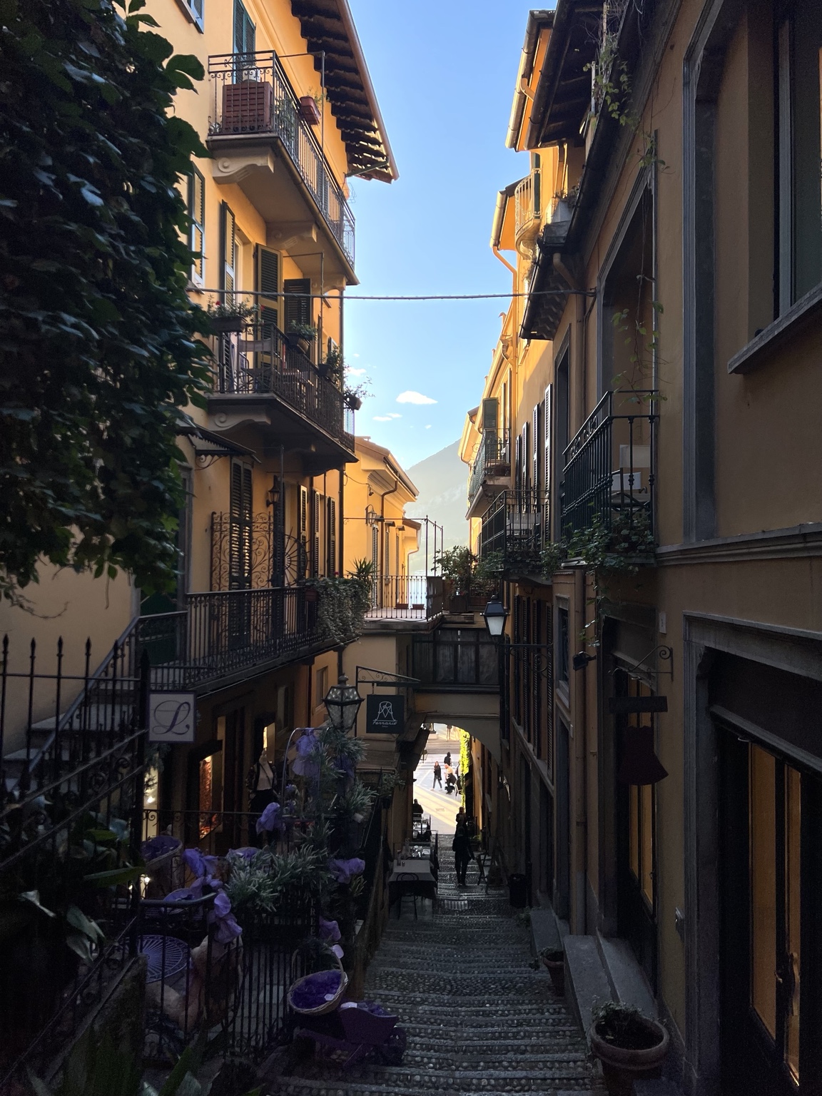 Golden street on Lake Como photographed by Katena Travels