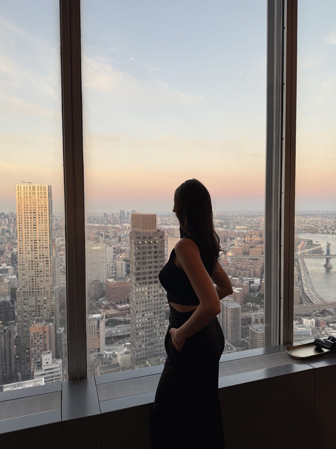 Katerina Mack overlooking New York City
